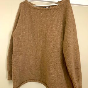 Light brown knit oversized sweater
